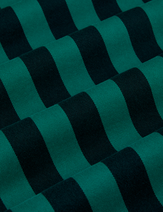 Black Stripe Work Pants - Hunter Green