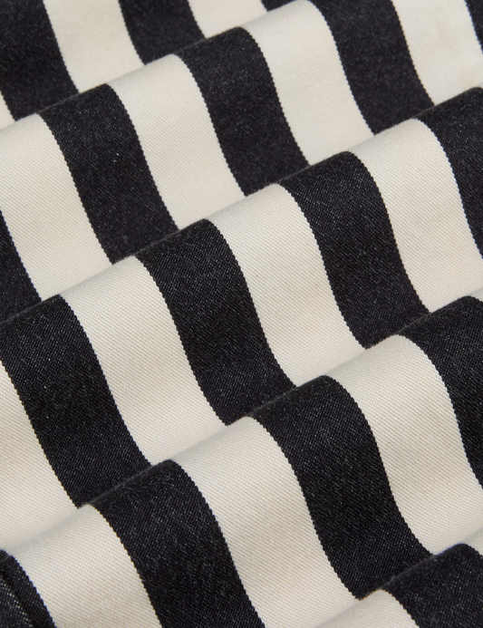 Black Stripe Work Pants - Natural