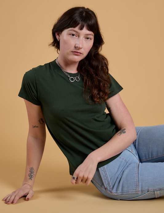 The Organic Vintage Tee - Swamp Green
