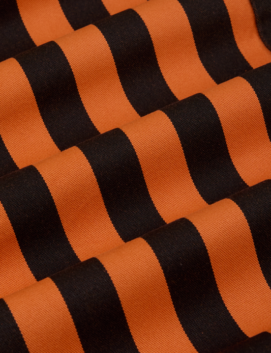 Black Stripe Work Pants - Construction Orange