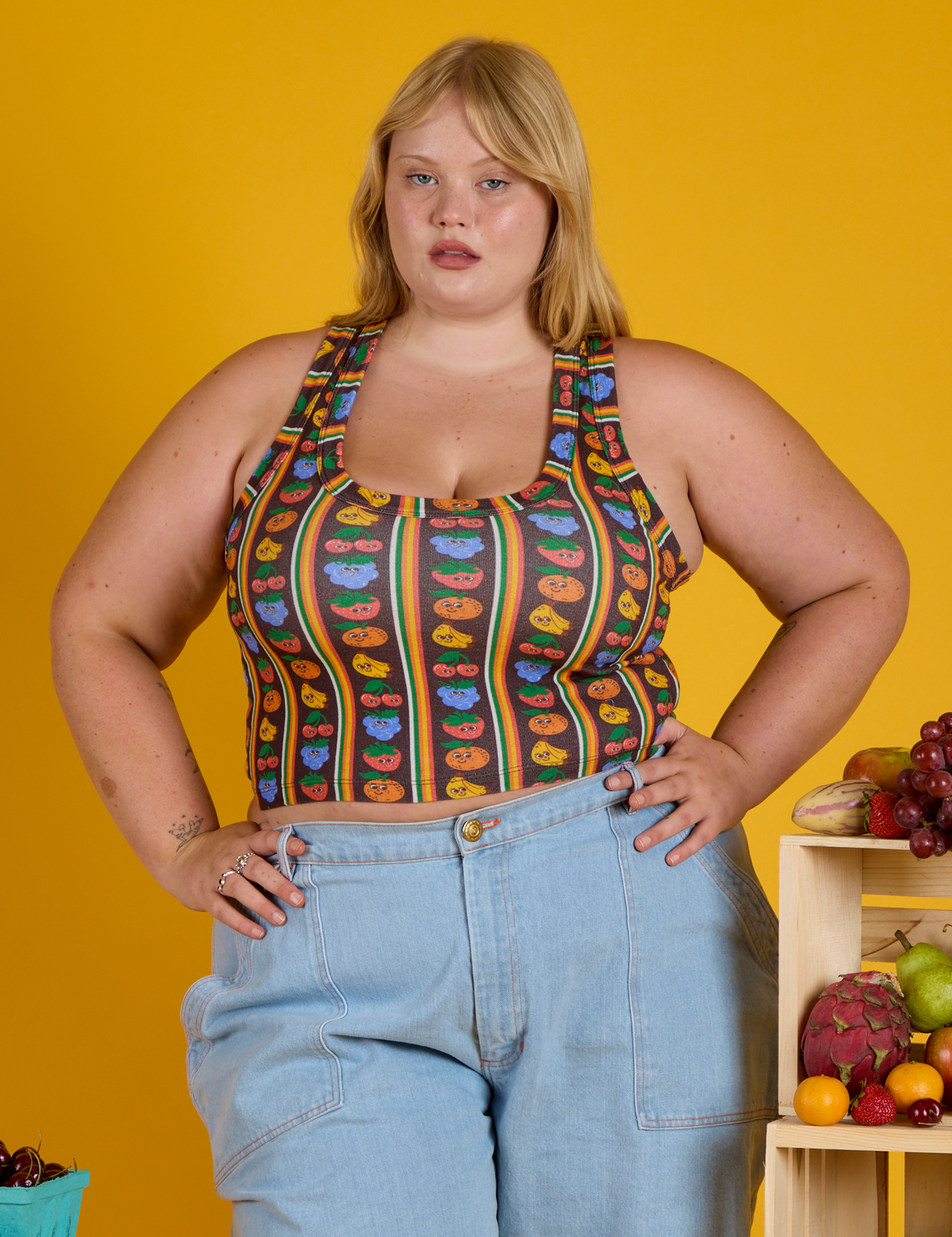 Cropped Tank - Fruit Fantasy