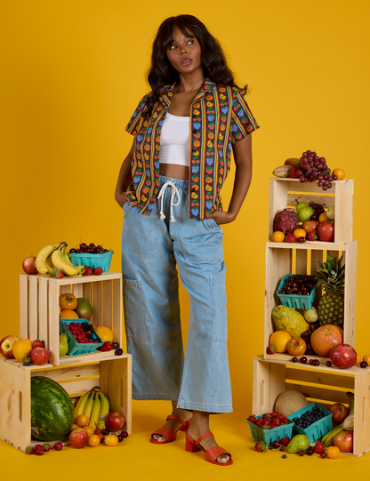 Fruit Fantasy Pantry Button-Up