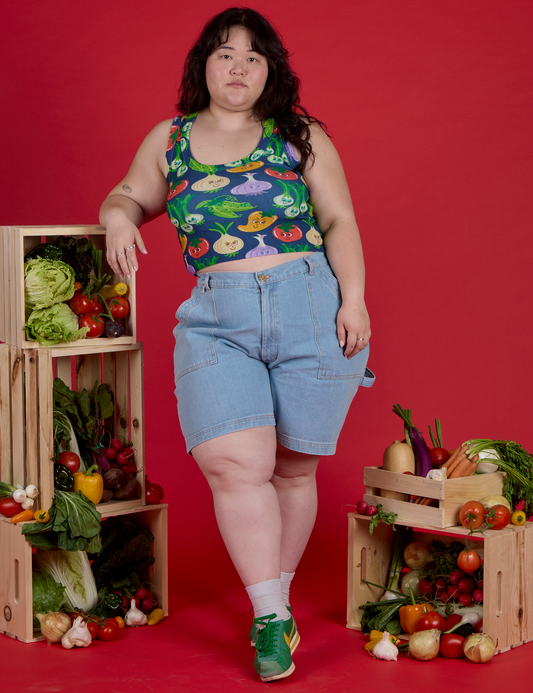 Cropped Tank - Veggie Village