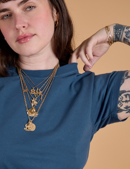 The Organic Vintage Tee - French Blue