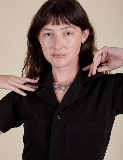 Short Sleeve Jumpsuit - Basic Black