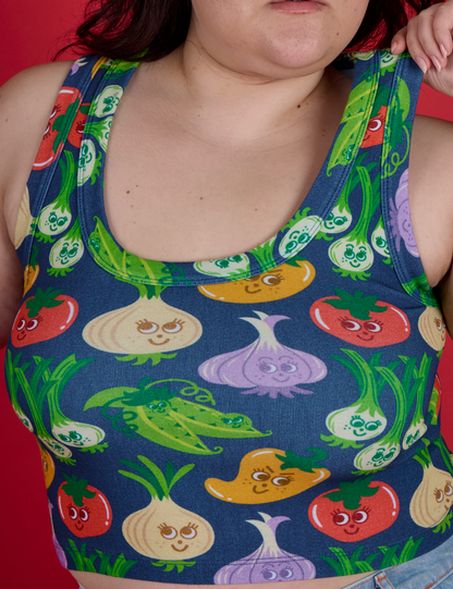 Cropped Tank - Veggie Village