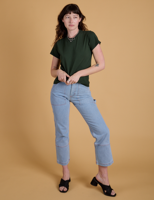 The Organic Vintage Tee - Swamp Green