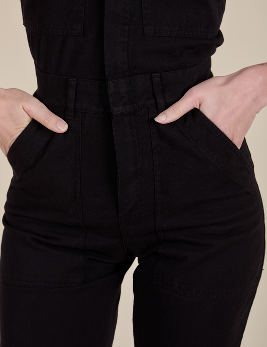 Short Sleeve Jumpsuit - Basic Black