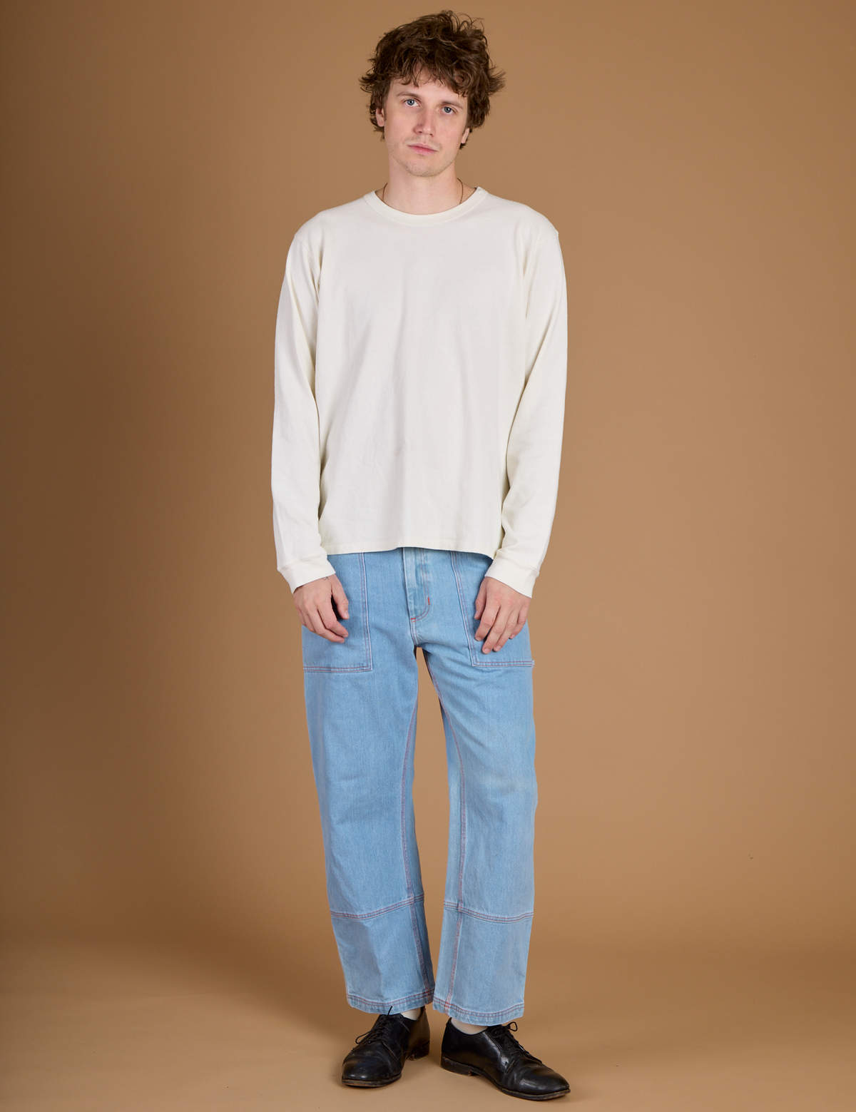Long Sleeve Burly Tee - Vintage Tee White